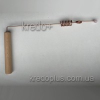 Рамка биолокационная медь с двойным резонатором и розовым кварцем